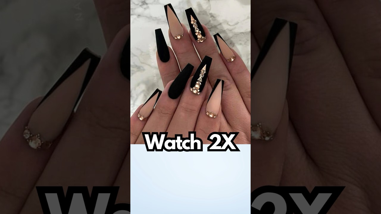 Which BLACK nails are your favorite?... #viral #pineapple #preppy #fyp #shorts #nails