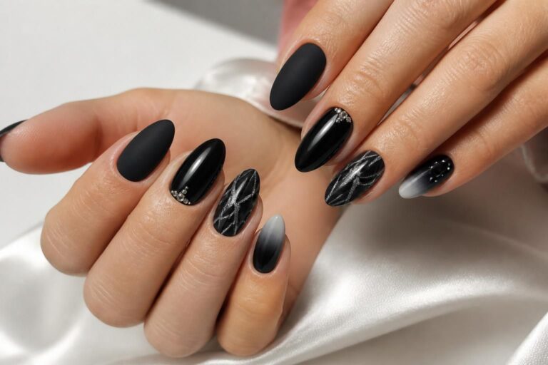 Nail art noir : designs et tutoriels tendance