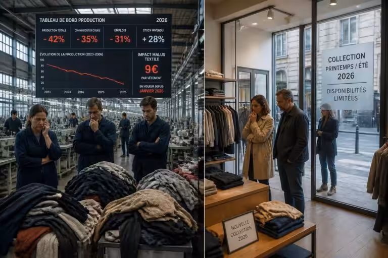 Malus fast fashion en 2026 : 9 euros par vêtement, quelles conséquences pour l&rsquo;industrie textile française ?